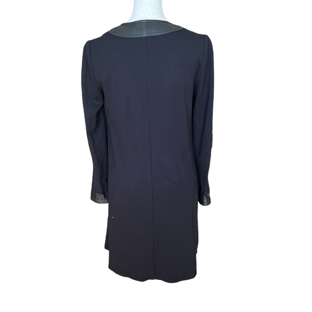 BCBGMAXAZRIA Black Aero Faux Leather Zipper Long Sleeve - Picture 4 of 7
